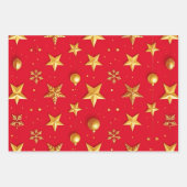 Sternenglänzendes Weihnachten Geschenkpapier Set (Vorderseite 2)