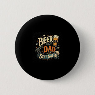 Sternengucker-Bier-Vater Vatertag Retro 70er Button