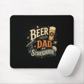 Sternengucker-Bier-Vater Vatertag Retro-70er Mousepad (Mit Mouse)