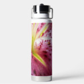 Sternengucker-Lilie Helles Magenta-Blüten Trinkflasche (Hinten)