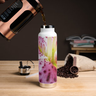 Sternengucker-Lilie Helles Magenta-Blüten Trinkflasche