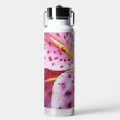 Sternengucker-Lilie Helles Magenta-Blüten Trinkflasche (Vorderseite)