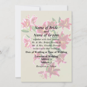 Sternengucker-Lilien Herz-Hochzeitsprodukte Einladung