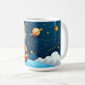 Sternengucker-Teddy-Astronaut Kaffeetasse (VorderseiteRechts)