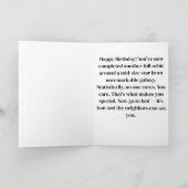 Sternengucker verpasst seinen eigenen Geburtstag Karte (Innenseite)