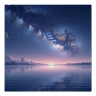 Sternenhafte kosmische Nachtwandkunst – Himmelskos Poster