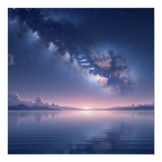 Sternenhafte kosmische Nachtwandkunst – Himmelskos Poster (Vorderseite)