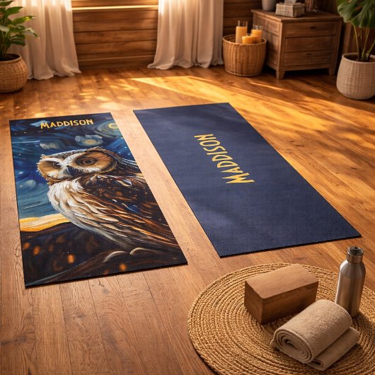 Sternenhafte Nachteule Yogamatte