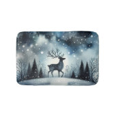 Sternenhafte Winternacht Hirsche Badematte (Vorderseite)