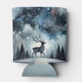 Sternenhafte Winternacht-Hirsche Dosenkühler (Rückseite)