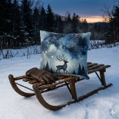Sternenhafte Winternacht Hirsche Kissen