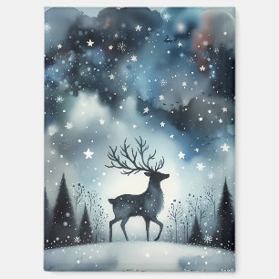 Sternenhafte Winternacht Hirsche Magnet