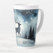 Sternenhafte Winternacht Hirsche Milchtasse (Rechte Ecke)