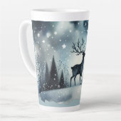 Sternenhafte Winternacht Hirsche Milchtasse (Linke Ecke)