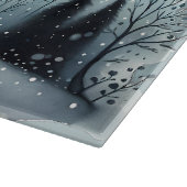 Sternenhafte Winternacht Hirsche Schneidebrett (Ecke)