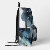 Sternenhafte Winternachtshirsche Bedruckter Rucksack (Links)