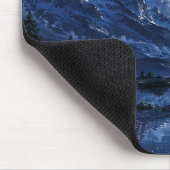 Sternenhafter Bergsee-Ausflug Mousepad (Ecke)