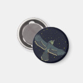 Sternenhafter Blauhäher Magnet (Vorderseite/Rückseite)
