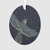 Sternenhafter Blauhäher Ornament (Vorderseite)