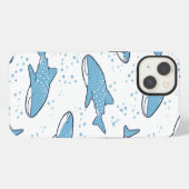 Sternenhafter Walhai (Hell) iPhone Hülle (Rückseite (Horizontal))