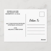 Sternenhängende Silvester Chic Modern Postkarte (Rückseite)
