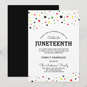 Sternenhaufen Juneteenth Event BRYG Farben Einladung