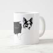 Sternenheller Corgi-Jubel Jumbo-Tasse (Vorderseite Rechts)