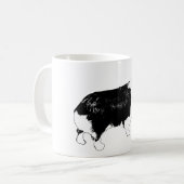Sternenheller Corgi-Jubel Kaffeetasse (Vorderseite Links)