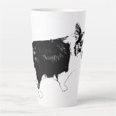 Sternenheller Corgi-Jubel Milchtasse (Vorderseite)