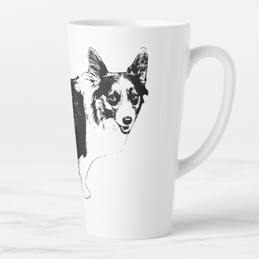 Sternenheller Corgi-Jubel Milchtasse (Rechts)