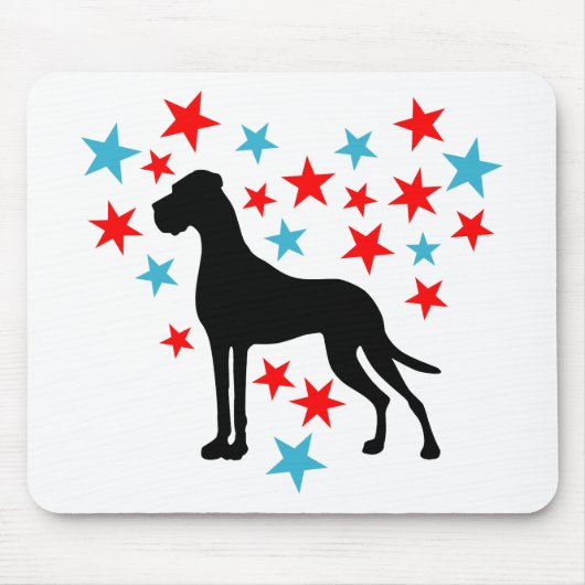 Sternenherz Dogge Mousepad (Vorne)
