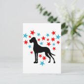 Sternenherz Dogge Postkarte (Stehend Vorderseite)