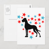 Sternenherz Dogge Postkarte (Vorne/Hinten)