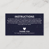 Sternenhimmel Blauer Mond Kristallklau Visitenkarte (Rückseite)