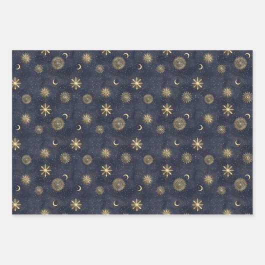 Sternenhimmel Geschenkpapier Set (Vorderseite)