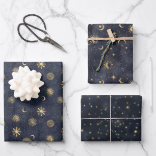 Sternenhimmel Geschenkpapier Set