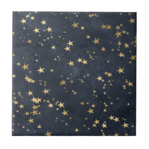 Sternenhimmel Goldene Sterne Astrologie Liebhaber Fliese