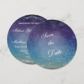 Sternenhimmel-Hochzeit - Termin vormerken Save The Date (Vorne/Hinten)
