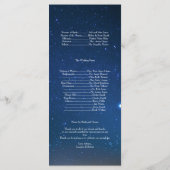 Sternenhimmel-Hochzeitsprogramm Programm (Rückseite)