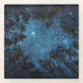 Sternenhimmel, Milchstraße. Glasuntersetzer (Vorderseite)