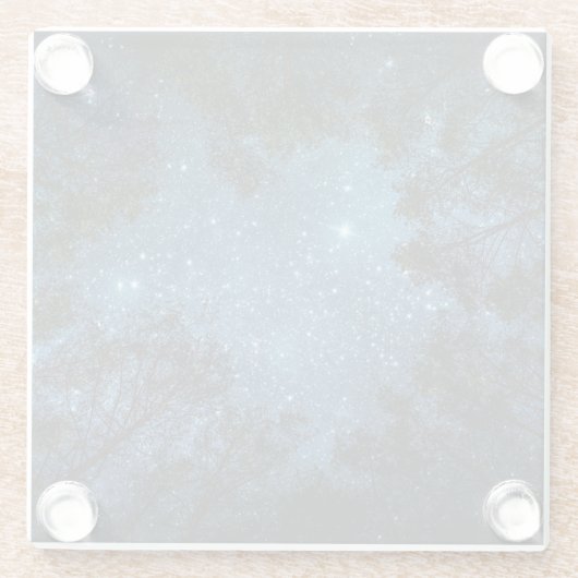 Sternenhimmel, Milchstraße. Glasuntersetzer (Rückseite)