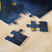 Sternenhimmel mit Halbmond Puzzle (Seite)