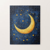 Sternenhimmel mit Halbmond Puzzle (Vertikal)