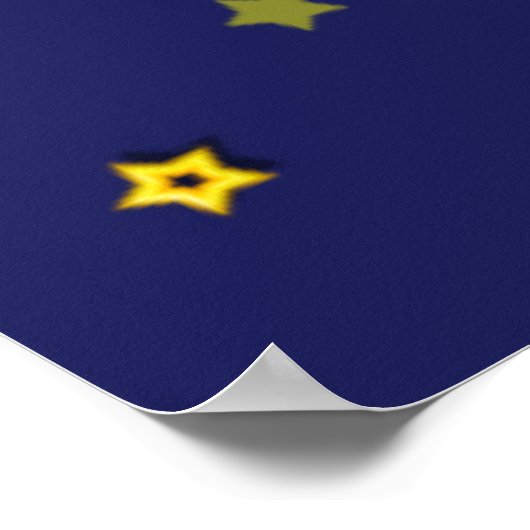 Sternenhimmel mit Luke 2:10-11 Poster (Ecke)