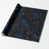 Sternenhimmel mit Planeten Geschenkpapier (Ungerollt)