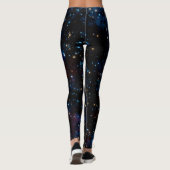 Sternenhimmel mit Sternen und Planeten Leggings (Rückseite)