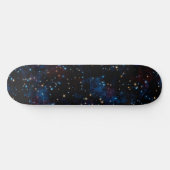 Sternenhimmel mit Sternen und Planeten Skateboard (Horizontal)