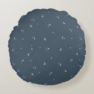 Sternenhimmel Mond & Sterne Wurfkissen Rundes Kissen