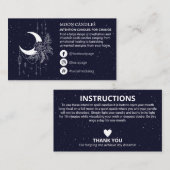 Sternenhimmel-Mondkerze Visitenkarte (Vorne/Hinten)