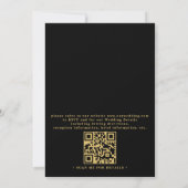 Sternenhimmel Mystisch Schwarze QR-Code-Hochzeit Einladung (Rückseite)